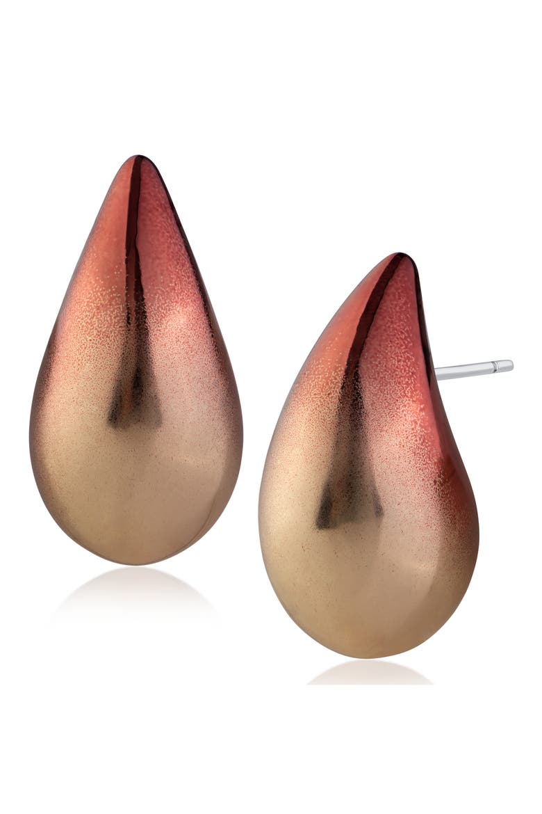 Fluid Gradient Pair Stud Earrings (Nordstrom Exclusive), Main, color, RED/ GOLD