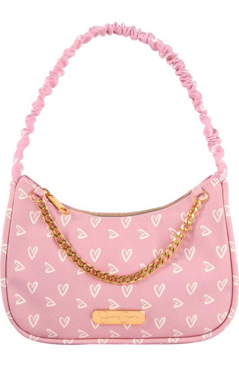 Jessica Simpson Kids' Heart Print Shoulder Bag, Main, color,