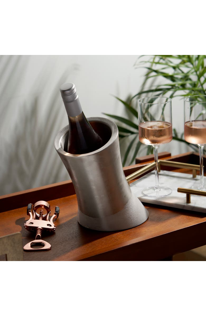 Viski Harrison Convex Bottle Chiller, Alternate, color, Silver