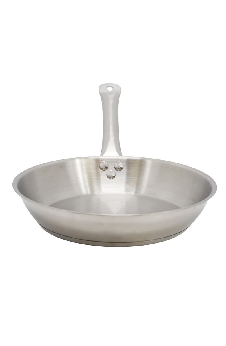 Megachef Professional Kitchen 10 Inch Round Stainless Steel Fry Pan, Alternate, color, Silver