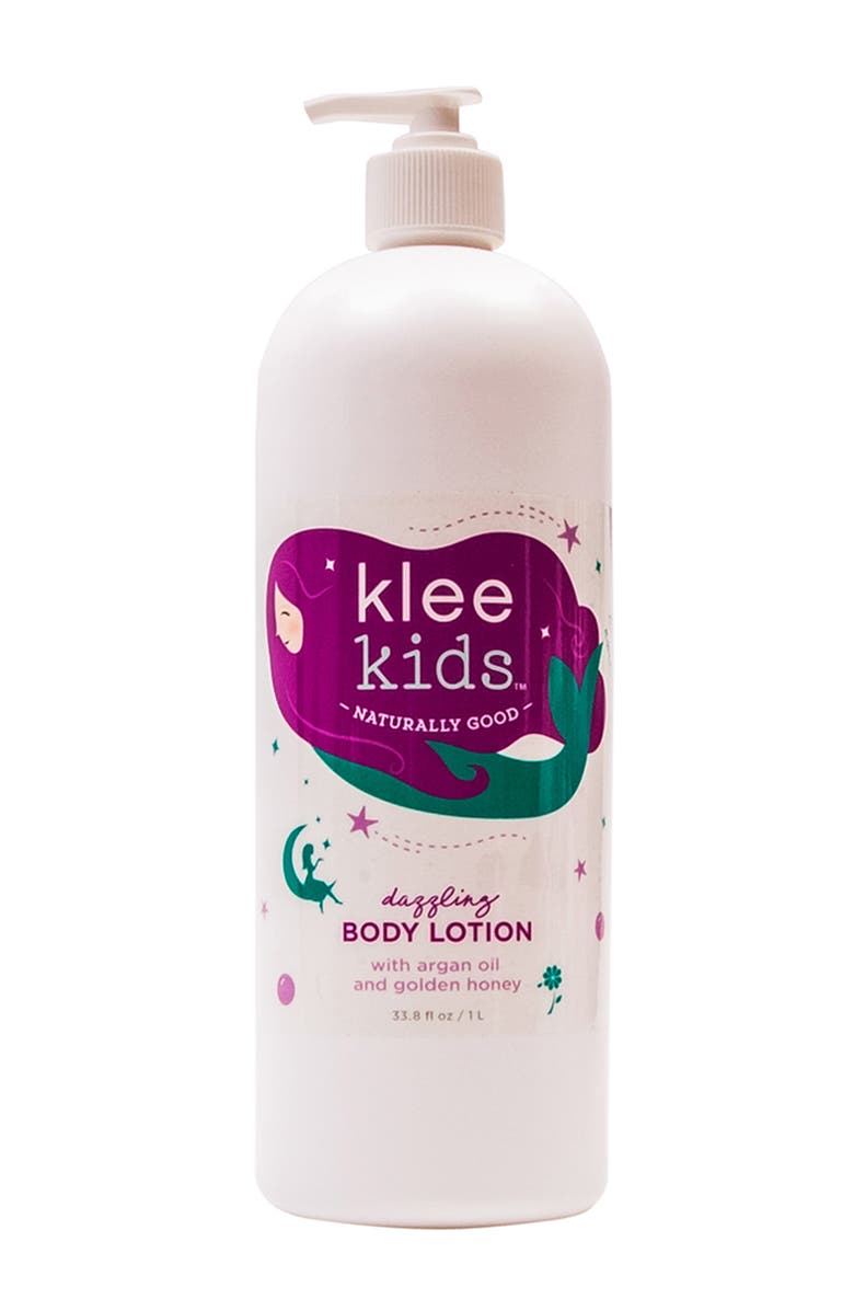 Klee Naturals Kids' Dazzling Body Lotion with Argan Oil and Golden Honey, Main, color, 33.8 Oz.