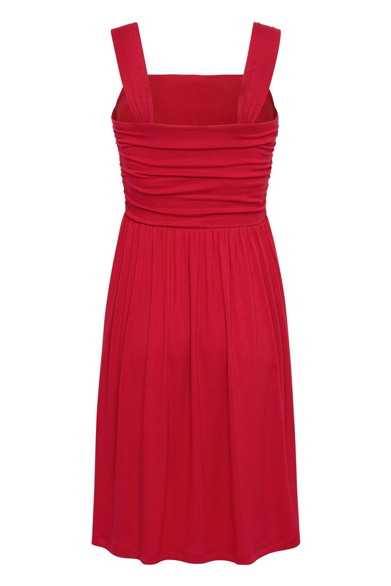Sleeveless Built In Bra Dress, Alternate, color, Red