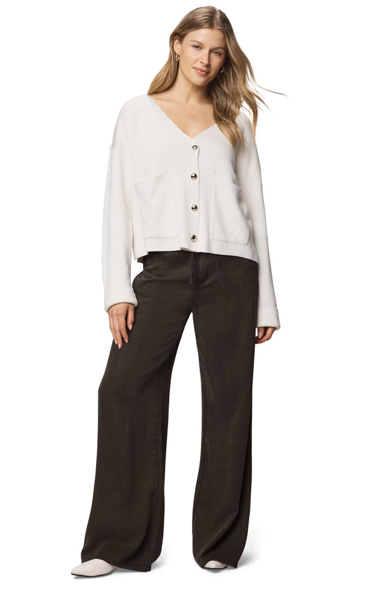 Splendid Libby Crop Cardigan, Alternate, color, Pale Oak White Heather