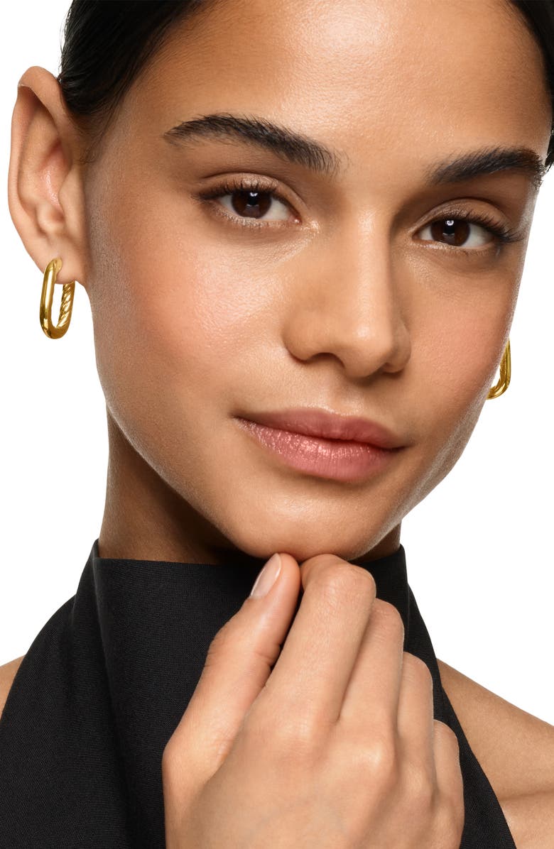 David Yurman DY Madison<sup>®</sup> Smooth Hoop Earrings in 18K Gold, 24.3mm, Alternate, color, Gold