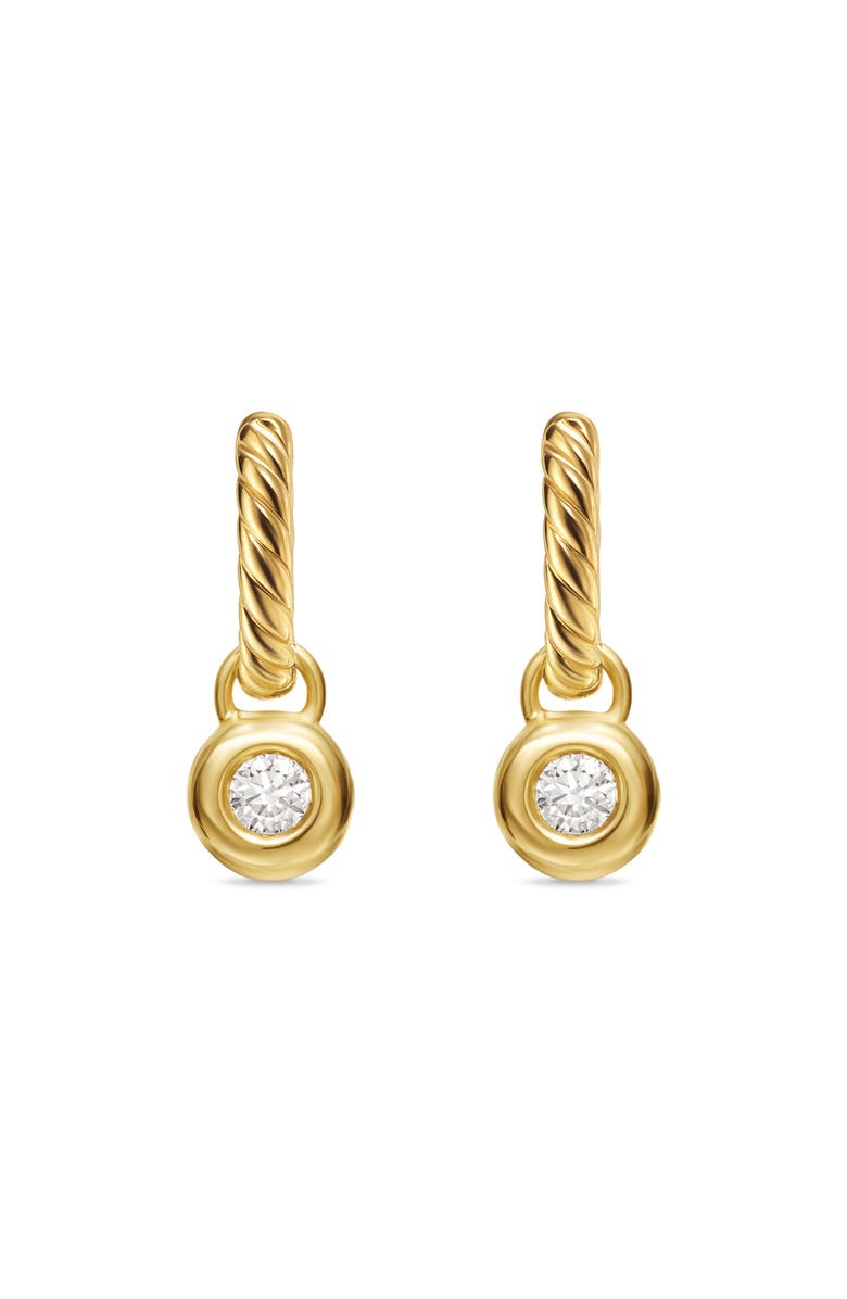 David Yurman Petite Cable Huggie Hoop Earrings, Main, color, Gold