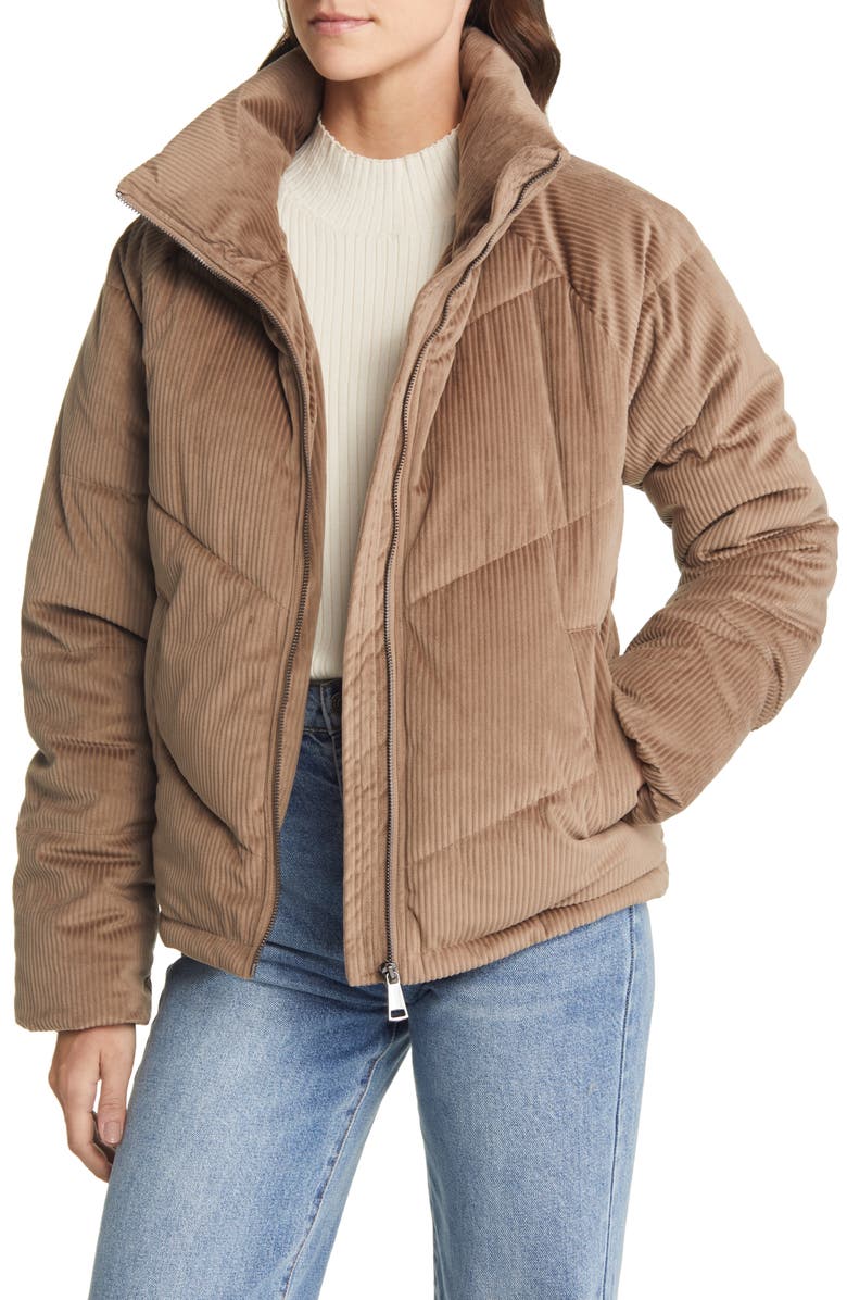 VERO MODA Debbie Harlie Corduroy Puffer Jacket, Main, color, 