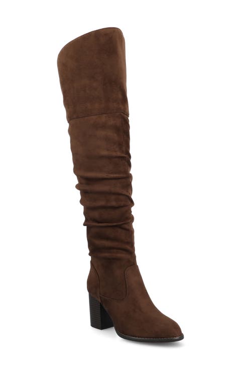 JOURNEE Kaison Ruched Tall Boot (Women)