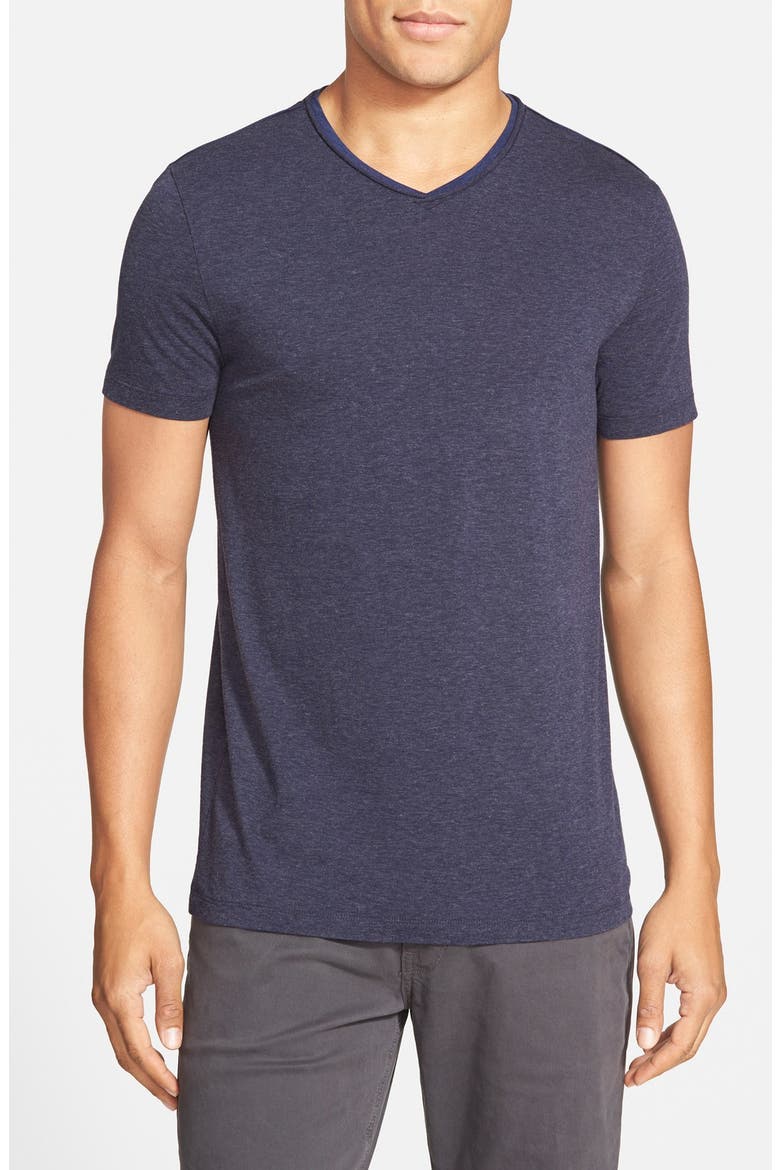'Canistro 26' Regular Fit V-Neck T-Shirt, Main, color, DARK BLUE
