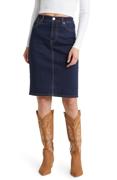 High Waist Denim Skirt
