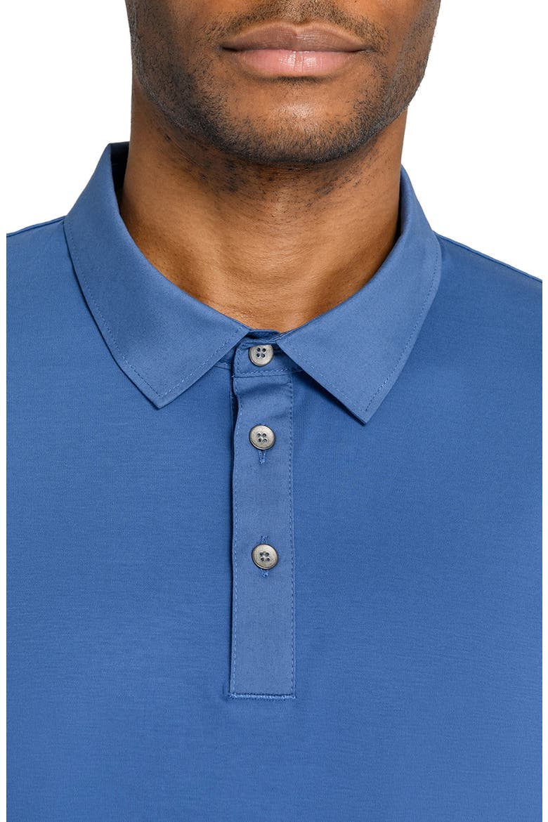 Solid Reworked Slim Fit Polo, Alternate, color, MED BLUE