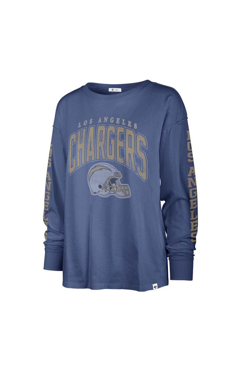 '47 Women's '47 Powder Blue Los Angeles Chargers Tom Cat Lightweight Long Sleeve T-Shirt, Alternate, color, 