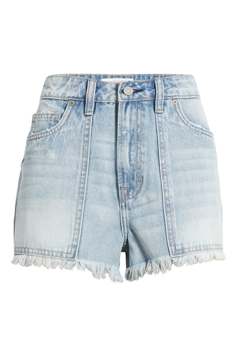 High Waist Cutoff Mom Shorts, Alternate, color, LIGHT WASH