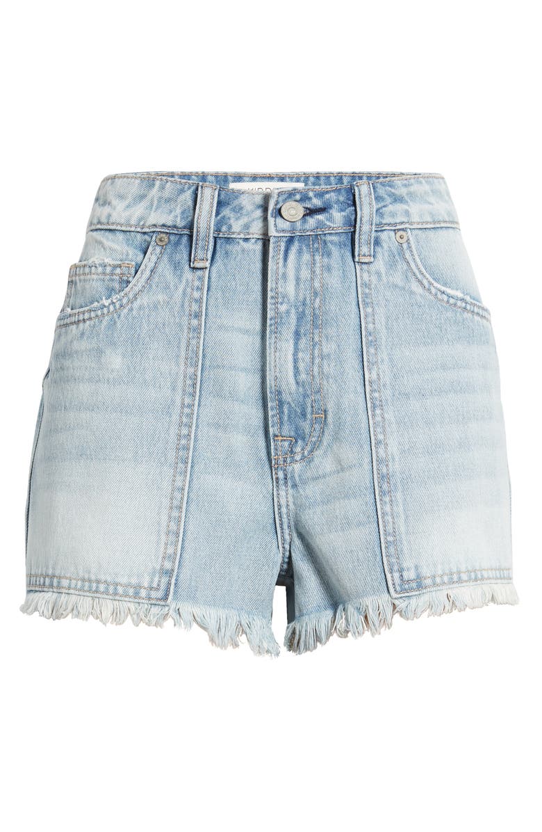 HIDDEN JEANS High Waist Cutoff Mom Shorts, Alternate, color, Light Wash
