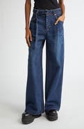 Sacai Belted Wide Leg Jeans