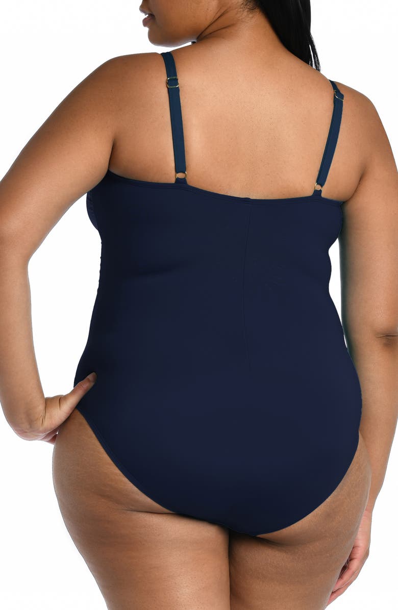 La Blanca Island One-Piece Swimsuit, Alternate, color, Indigo