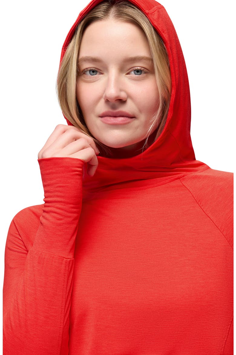 Sol Searcher UPF 50 Sun Hoodie, Alternate, color, PIKES RED