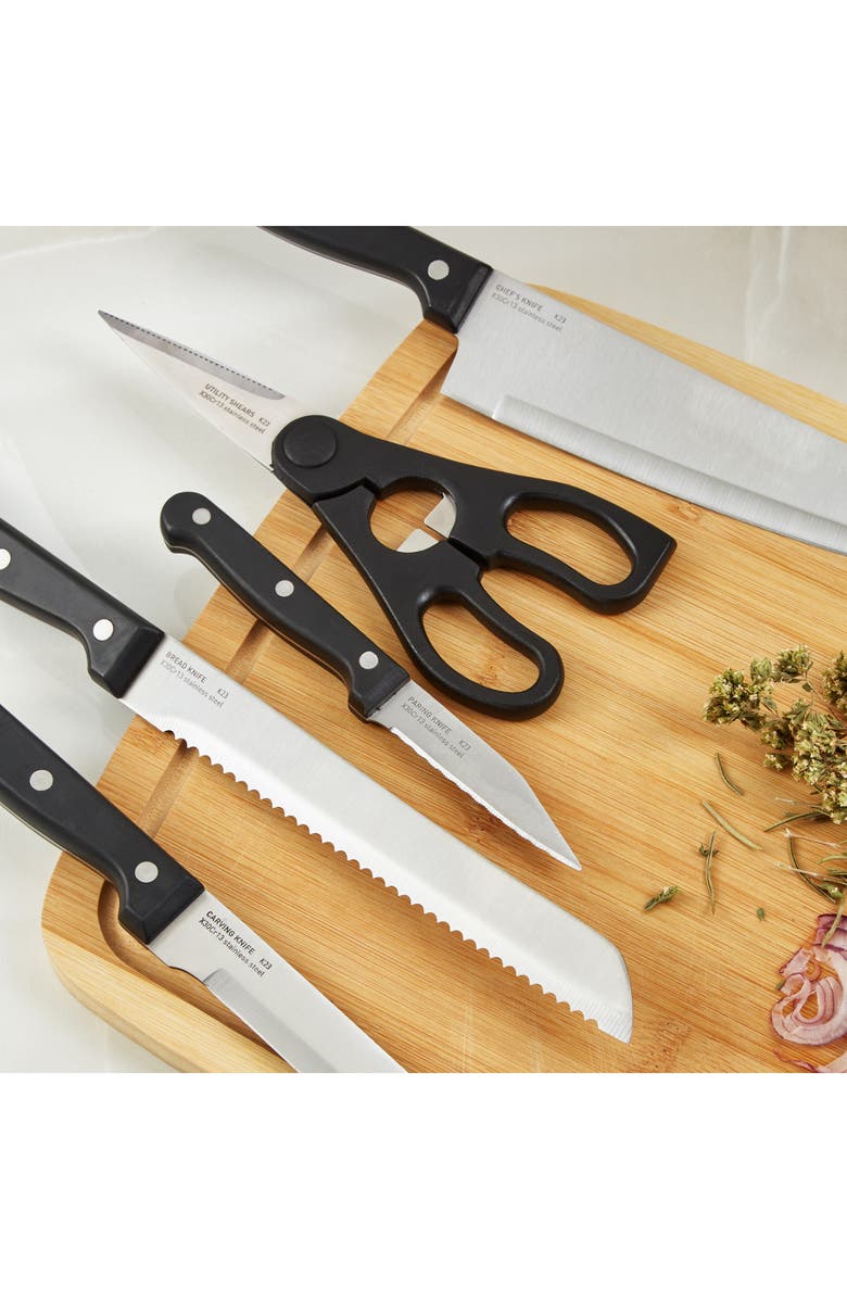 BergHOFF Dina Pica 7-Piece Knife Block, Alternate, color, Black