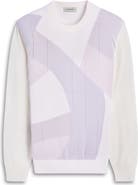 Bugatchi Abstract Cotton & Silk Crewneck Sweater
