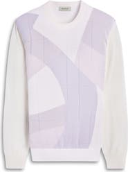 Bugatchi Abstract Cotton & Silk Crewneck Sweater