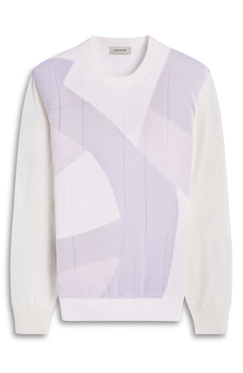 BUGATCHI BUGATCHI ABSTRACT COTTON & SILK CREWNECK SWEATER