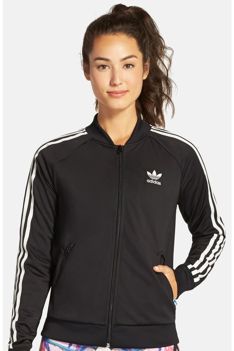 Originals 'Superstar' 3-Stripes Track Jacket, Main, color, BLACK