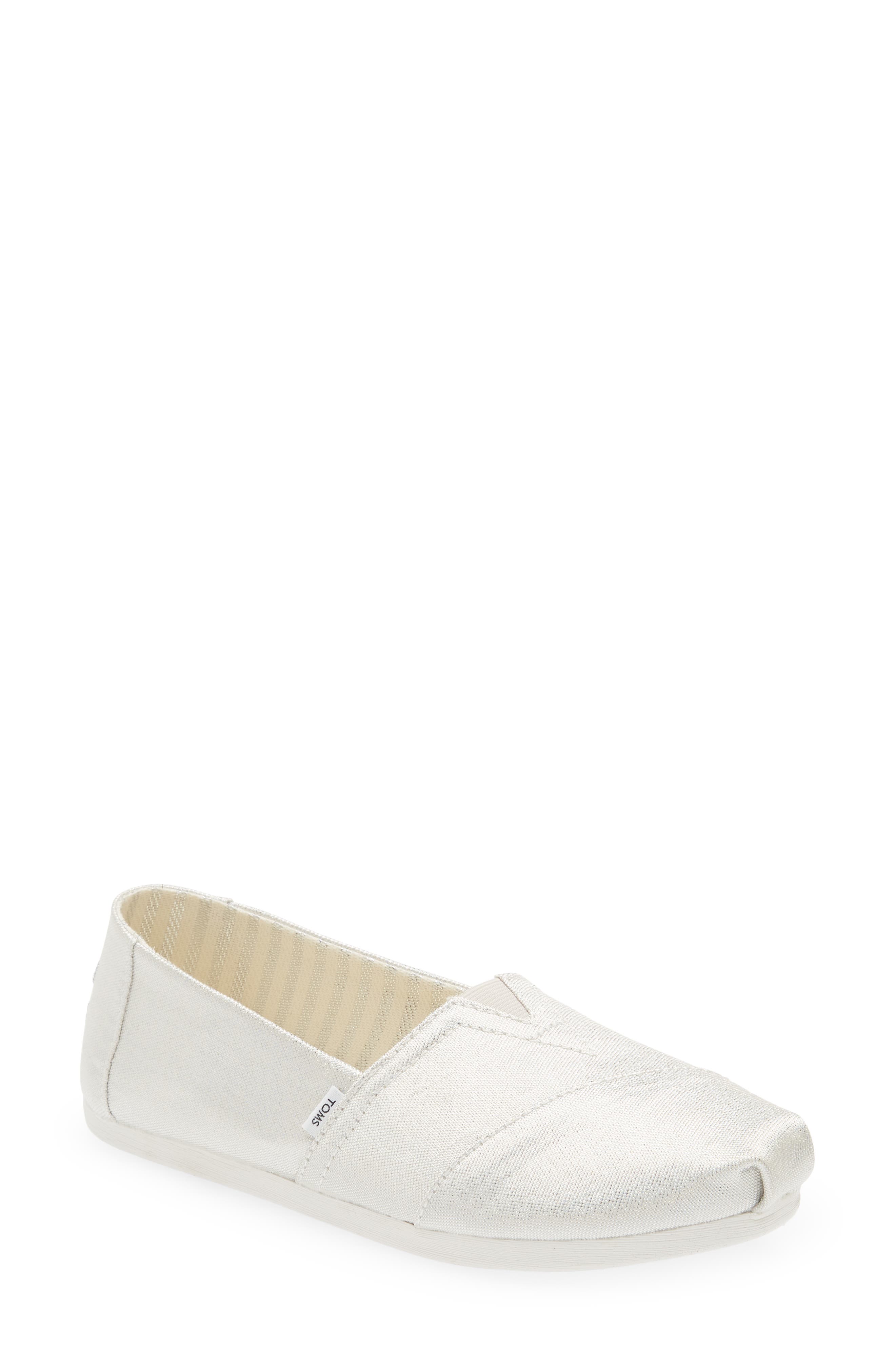 TOMS Alpargata Slip-On, Main, color, Silver