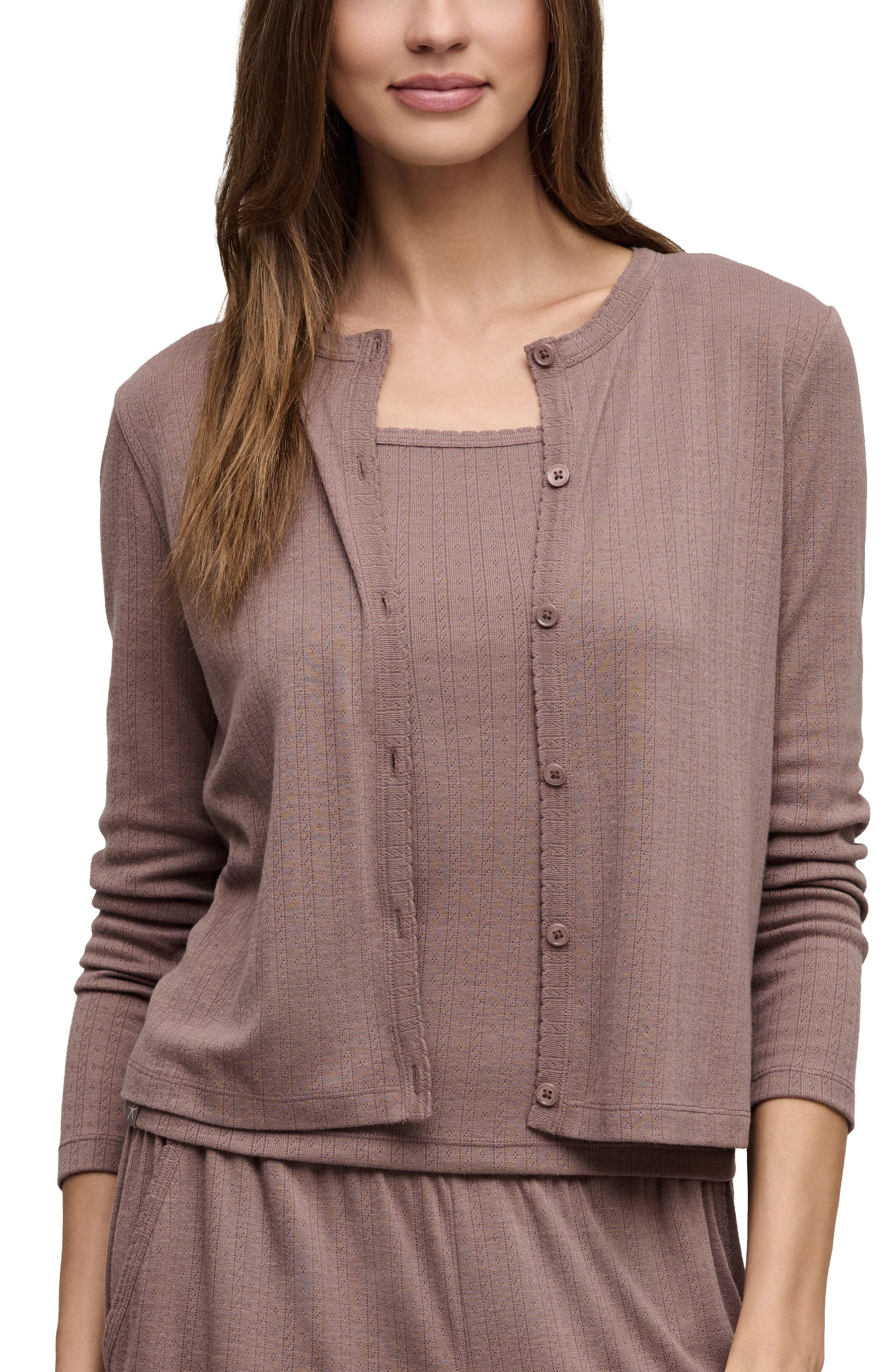 Scalloped Pointelle Cardigan - image 3