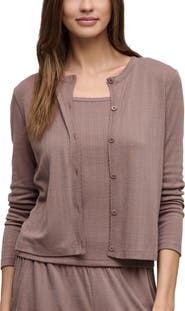Barefoot Dreams® Scalloped Pointelle Cardigan