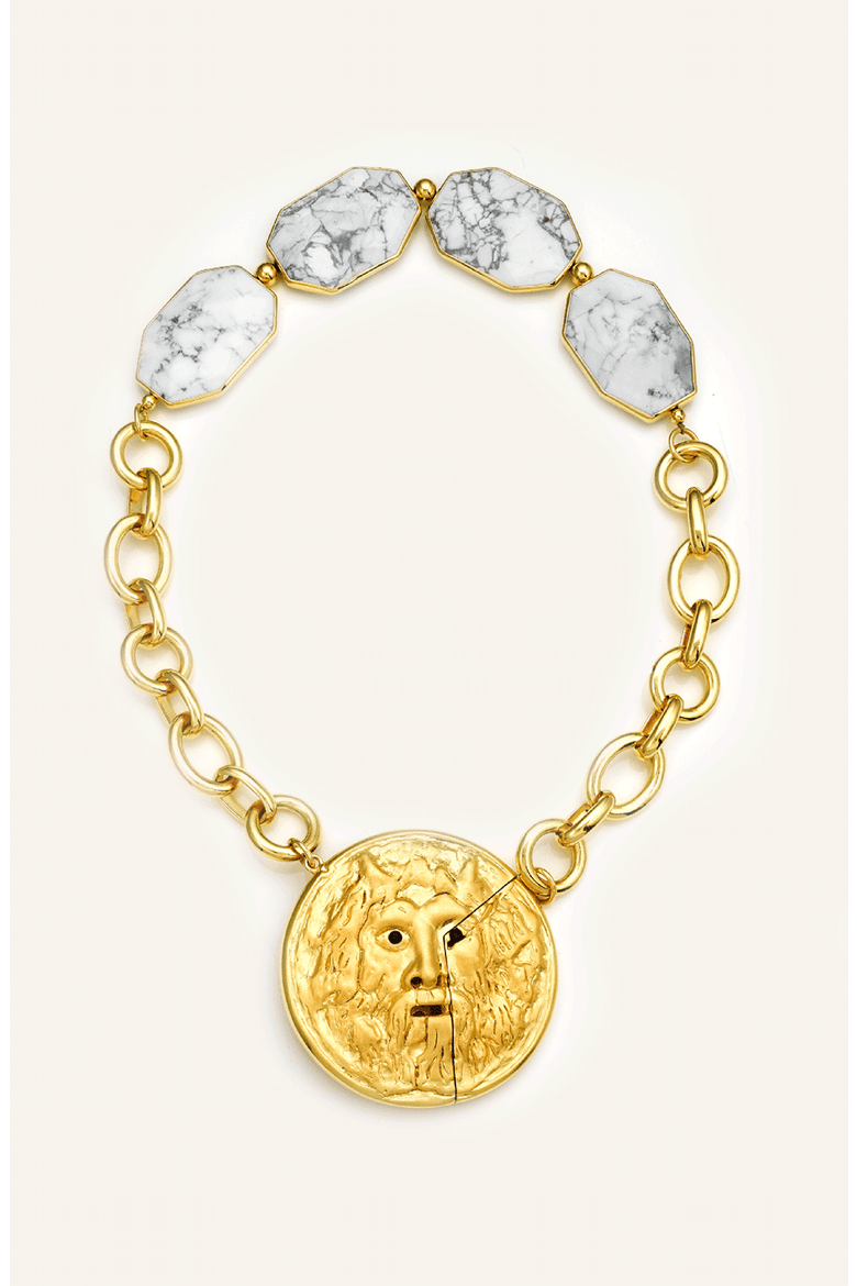 Renaissance Romance Necklace, Main, color, Gold