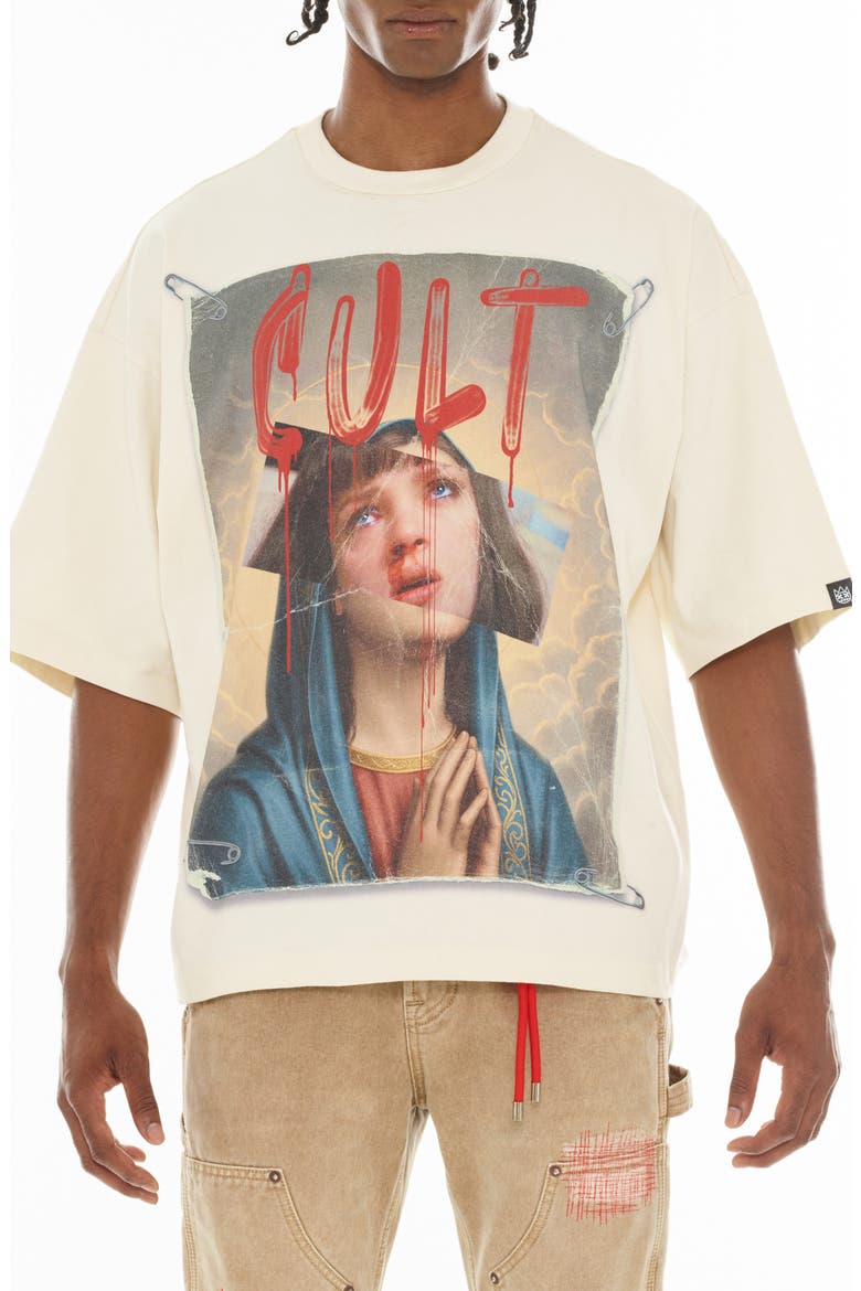 Poor Social Skills Oversize Graphic T-Shirt, Main, color, WINTER WHITE