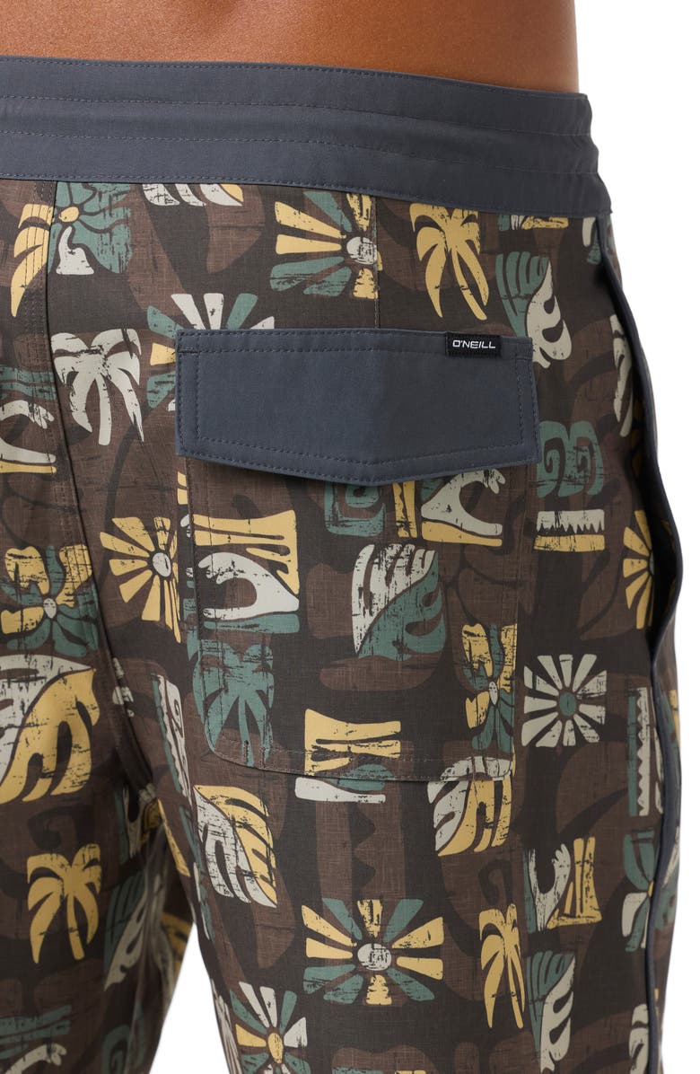 O'Neill Cruzer Scallop Swim Trunks, Alternate, color, Turkish Coffee