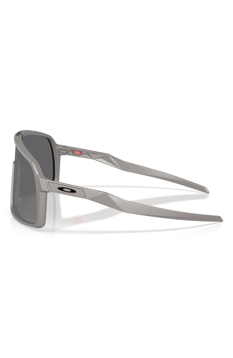 Oakley Sutro 37mm Rectangle Shield Sunglasses, Alternate, color, Titanium / Prizm Black