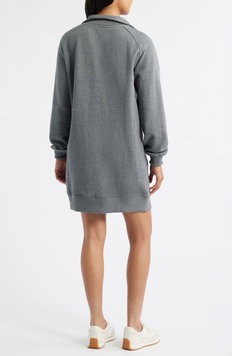 Hatley Spread Collar Sweatshirt Dress, Alternate, color, Charcoal
