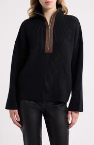 rag & bone Sigrid Half-Zip Wool Sweater