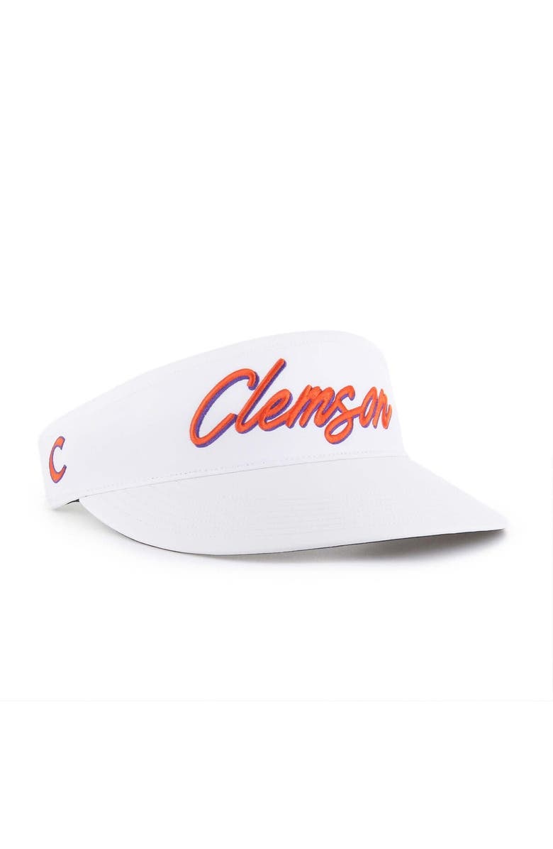 '47 Men's '47 White Clemson Tigers Melbourne brrr° Adjustable Visor, Main, color, 