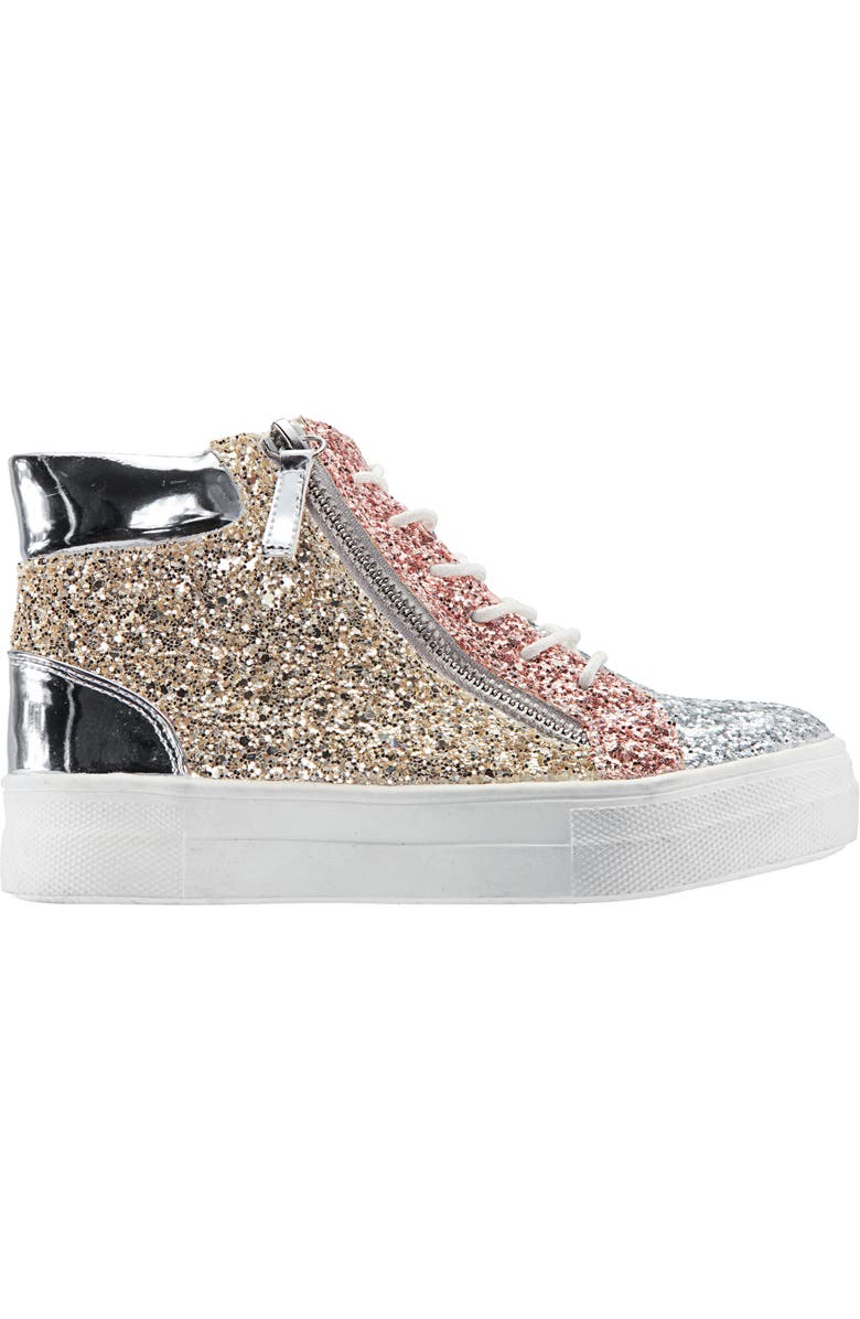 Nina Hylda Glitter High Top Sneaker, Alternate, color,