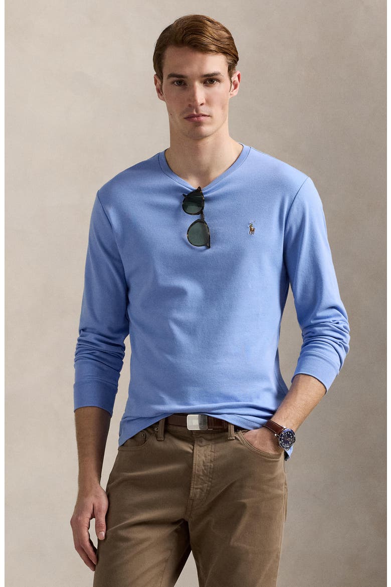 Soft Touch Long Sleeve T-Shirt, Alternate, color, FALL BLUE