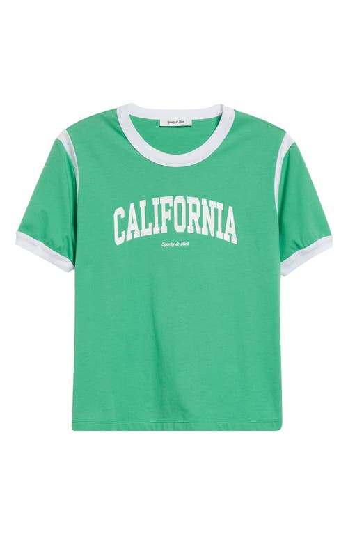 Sporty And Rich Sporty & Rich California Sports Cotton Blend Graphic T-shirt In Verde