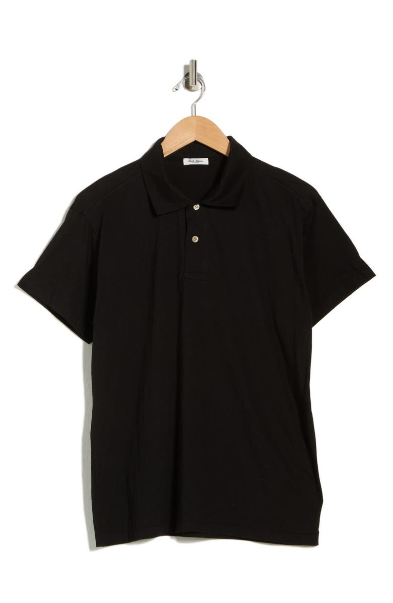 BUCK MASON Solid Cotton & Cashmere Polo, Main, color, Black