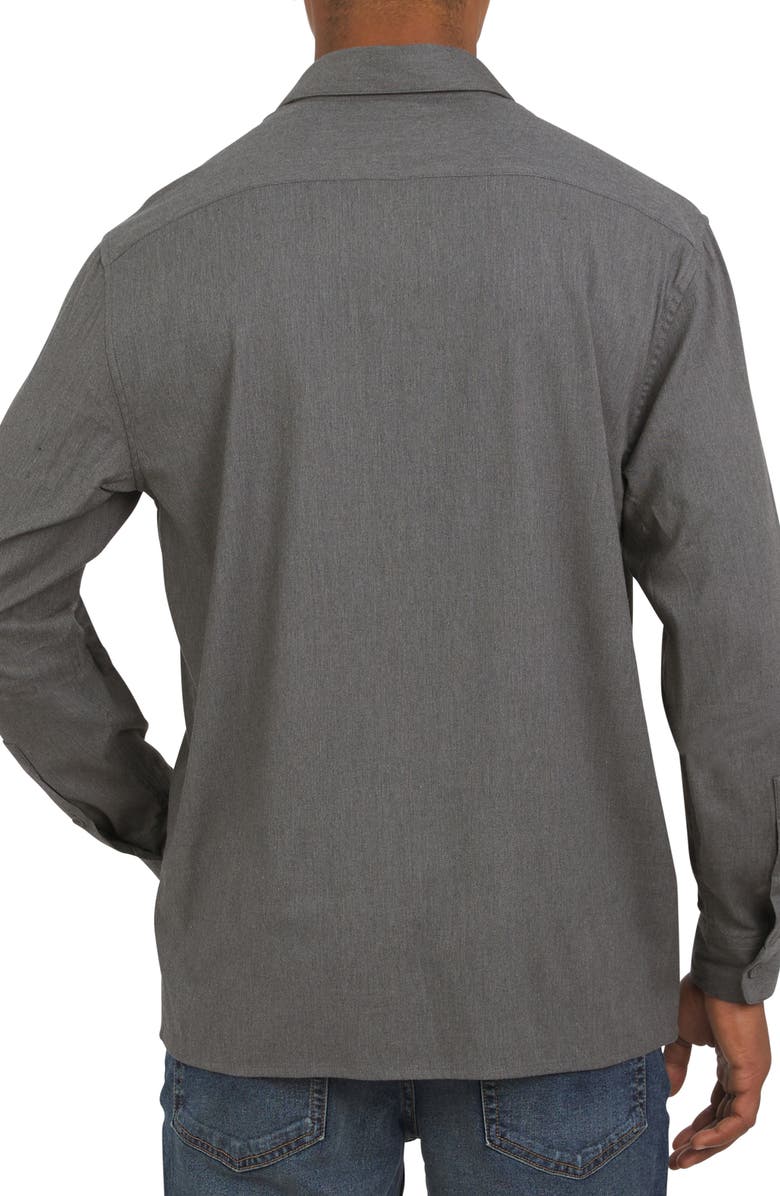 DKNY SPORTSWEAR Keli Button-Up Shirt, Alternate, color, Charcoal Heather