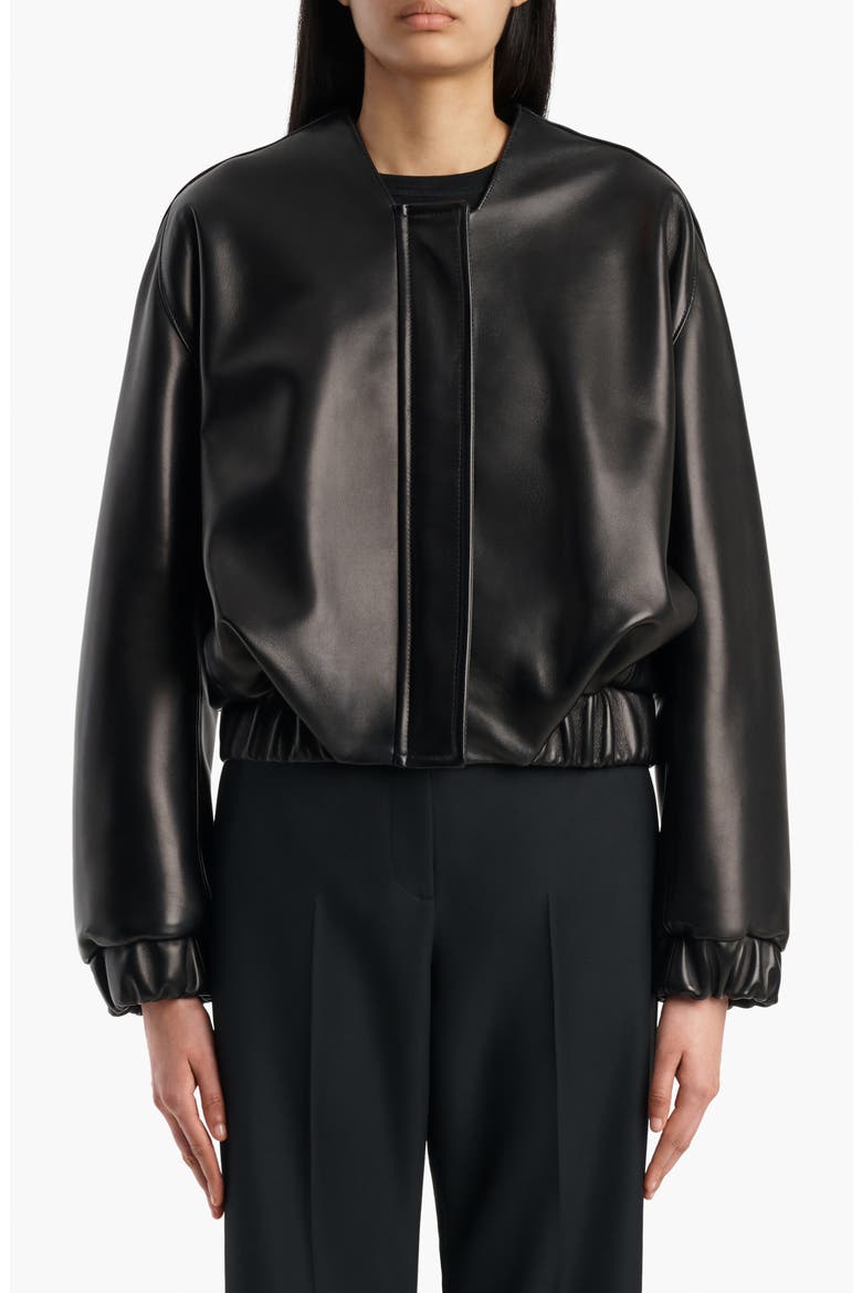 Cordan Lambskin Leather Jacket, Main, color, BLACK