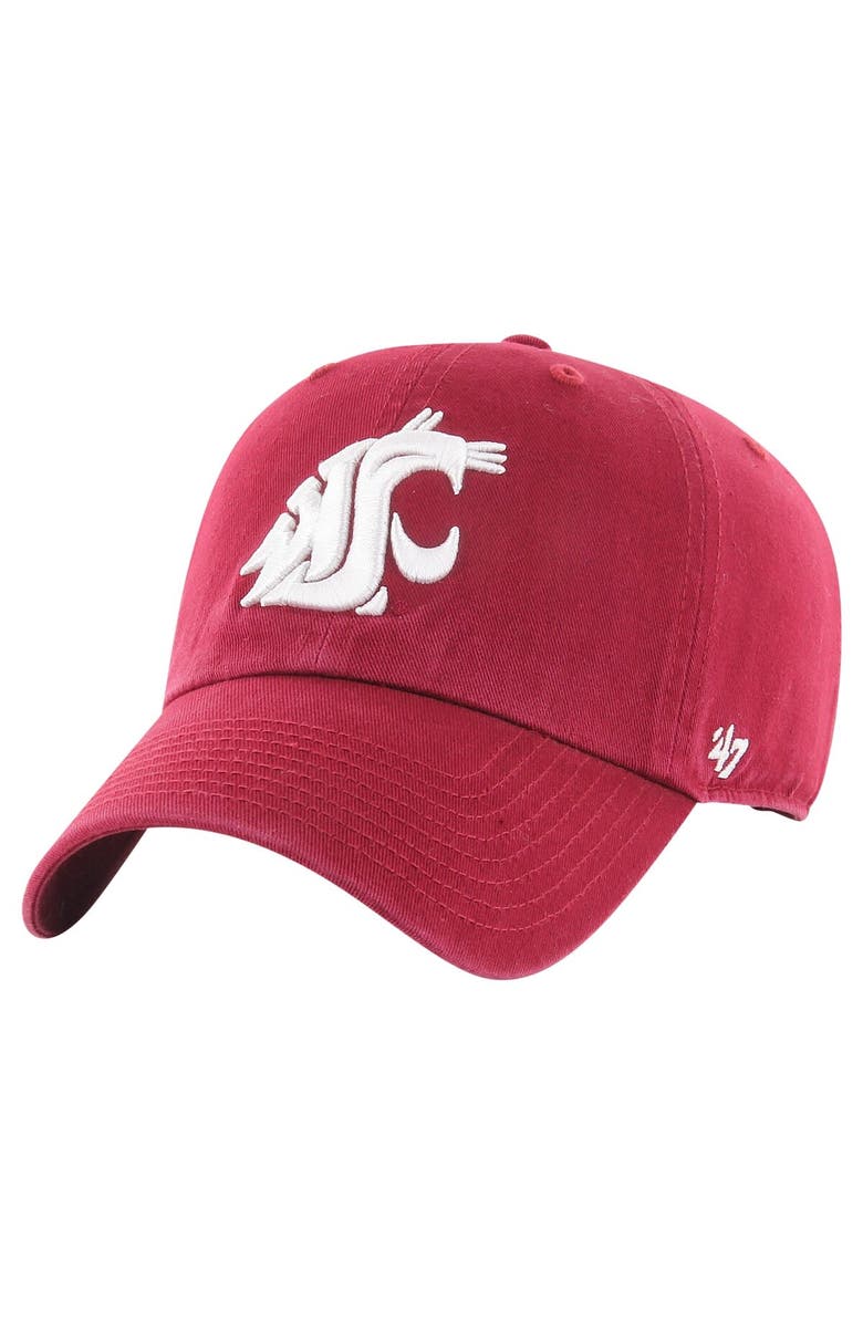 '47 Men's '47 Crimson Washington State Cougars Clean Up Adjustable Hat, Main, color, Crimson