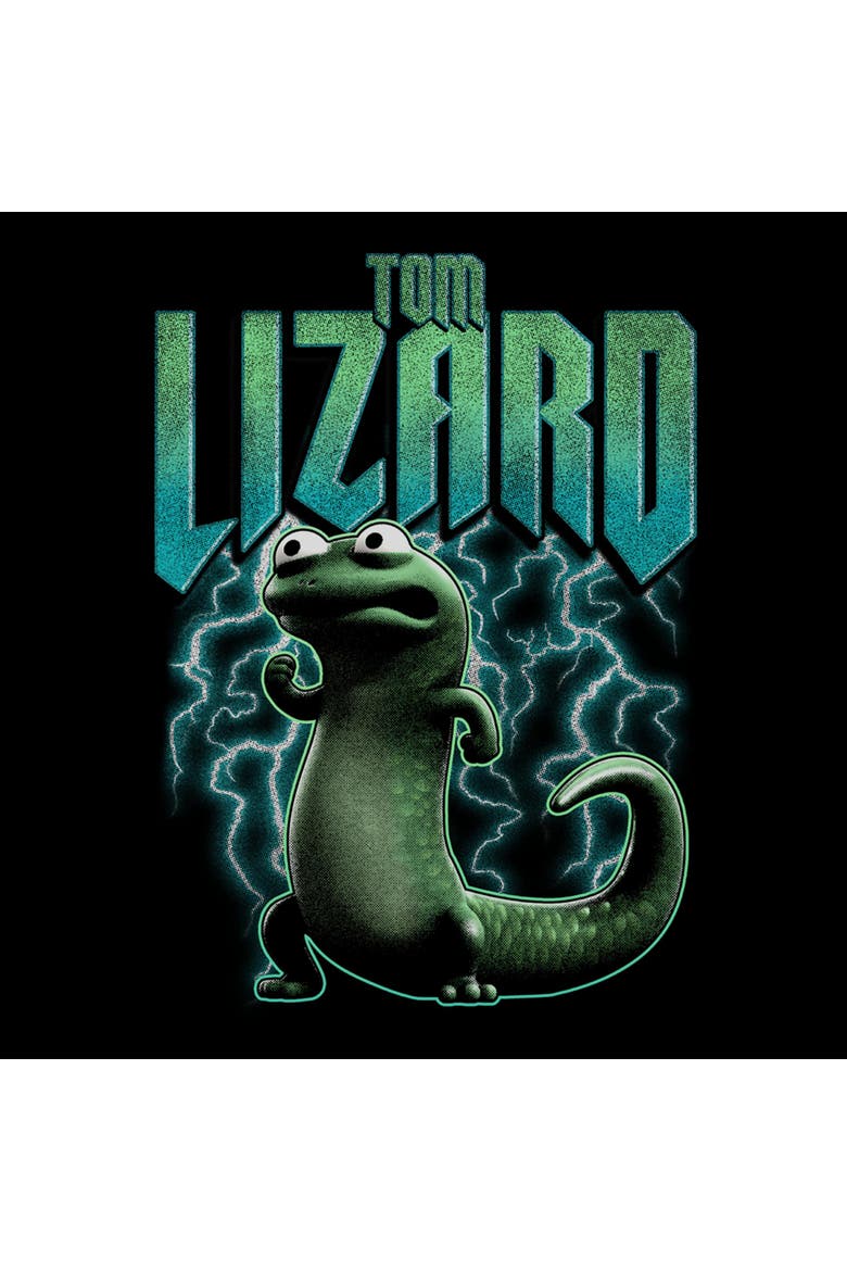 Junior's Hoppers Tom Lizard Electrifying Pose  Graphic T-Shirt, Alternate, color, Black