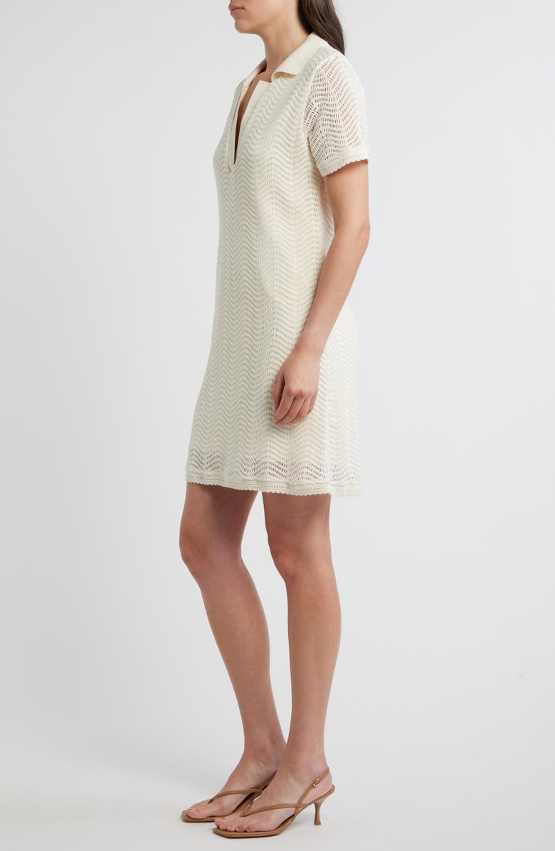 BOSS Orange Polo Dress, Alternate, color, Soft Cream