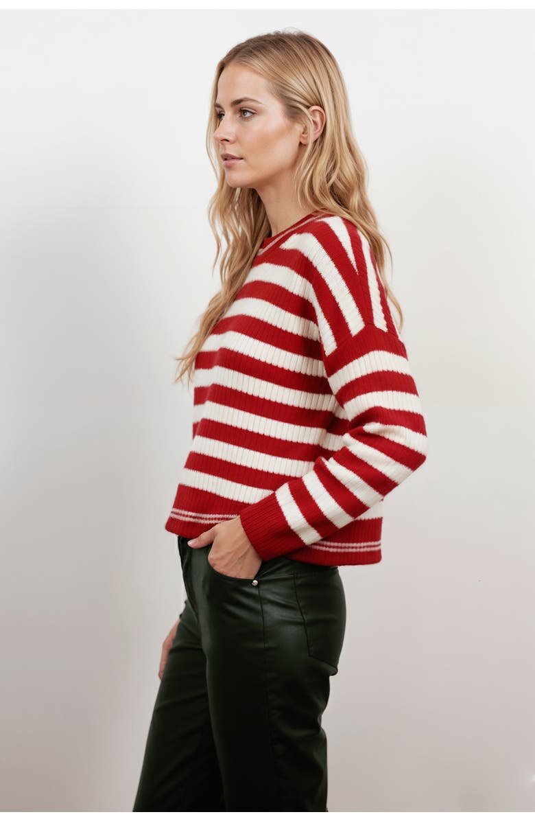 Central Park West Crewneck Sweater, Alternate, color, Red