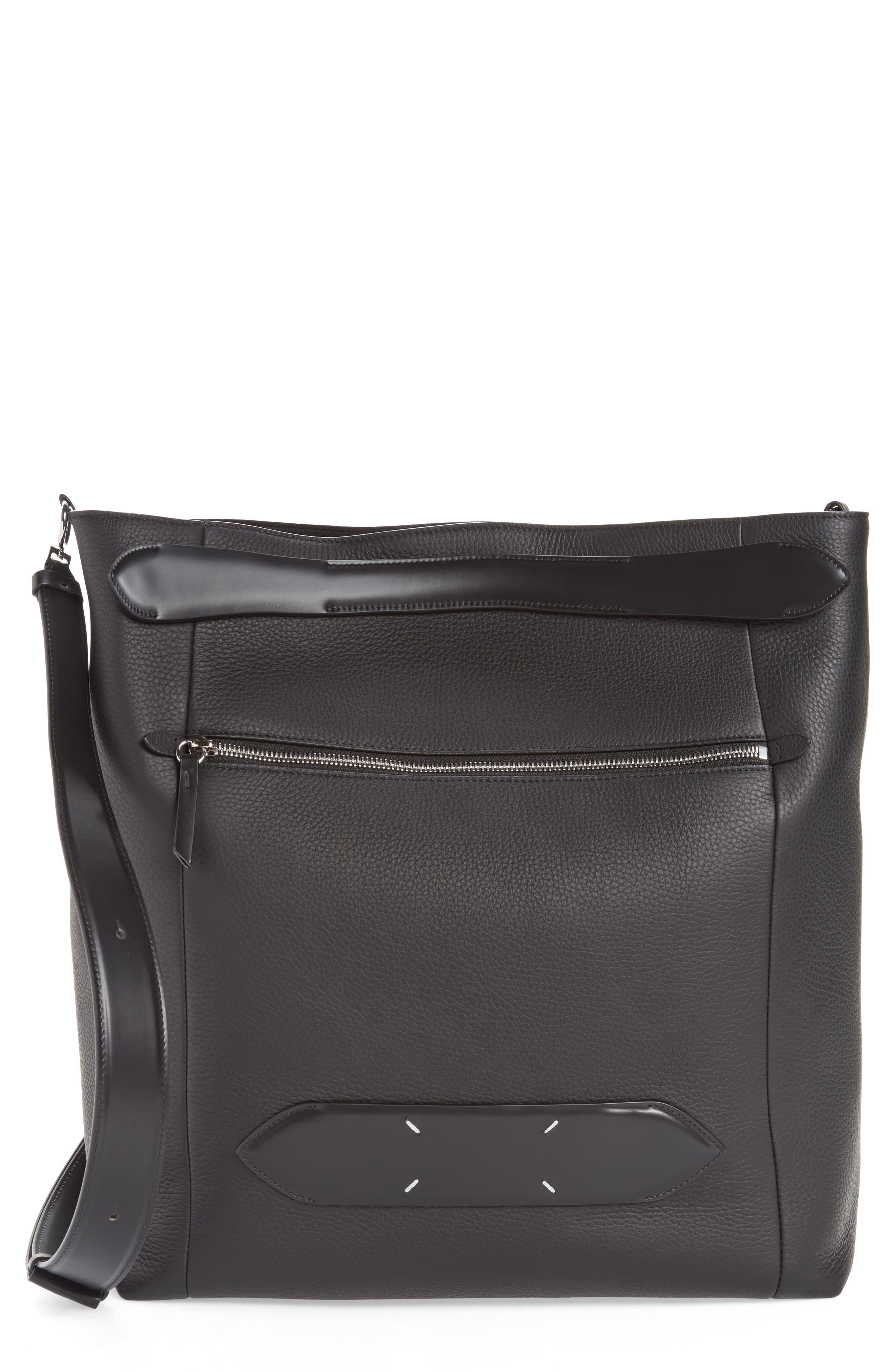 Maison Margiela 5AC Soft Convertible Leather Shoulder Bag, Main, color, 