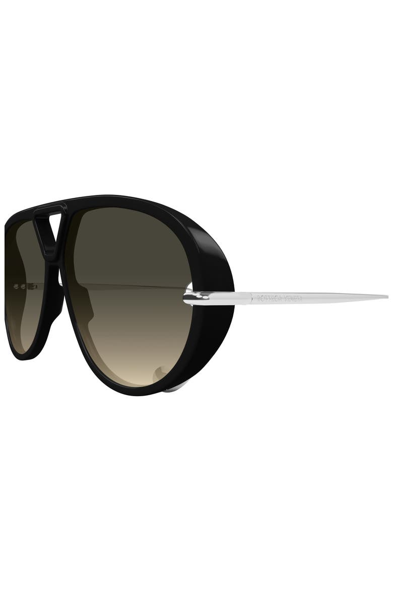 Drop 63mm Aviator Sunglasses, Alternate, color, BLACK