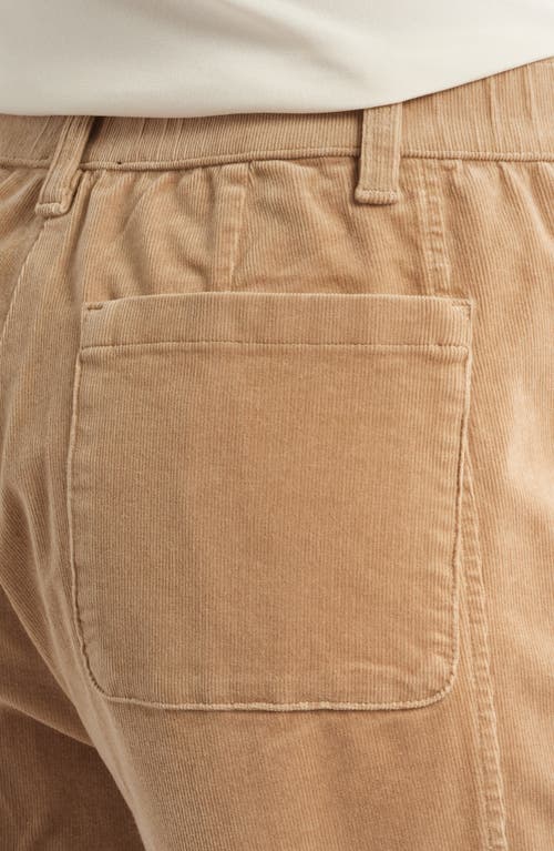 Eileen Fisher Ankle Lantern Corduroy Pants In Brown