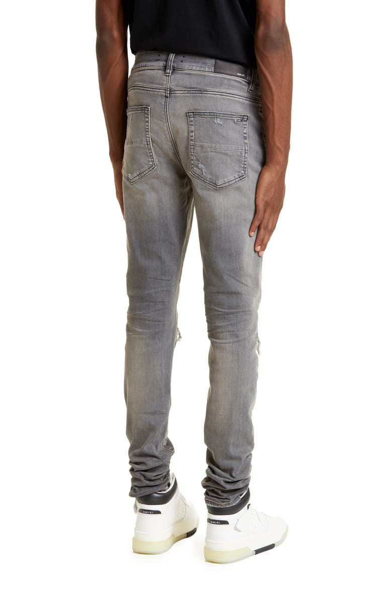 AMIRI Men's MX1 Camouflage Ripped Patch Skinny Jeans, Alternate, color,