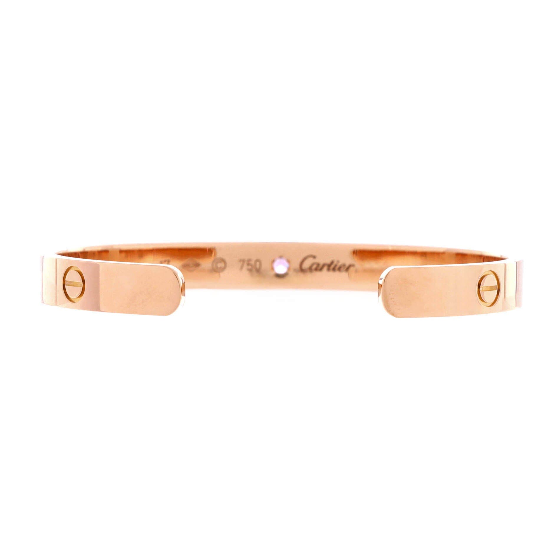 Love Cuff Bracelet 18K Rose Gold with Pink Sapphire, Alternate, color, Metallic Gold